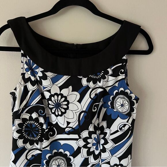 Dress Barn Sleeveless Floral Sheath Dress Size 4 - Picture 5 of 8